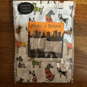 Skull & Bones Halloween Dog Pillowcases perfect for trick or treating